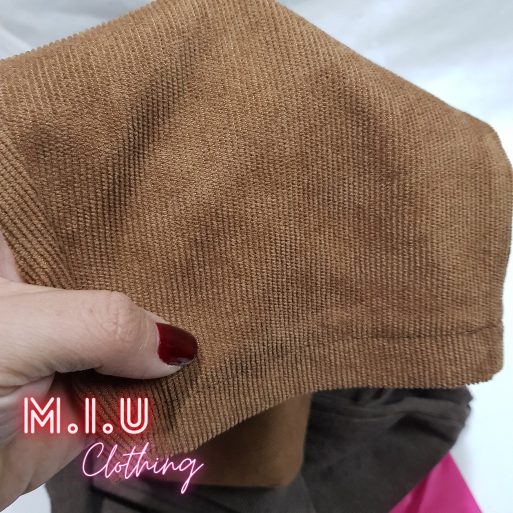 Quần Baggy nữ MIZU Nhung Tăm, Quần Nhung Tăm Cạp Cao, Thời Trang Cá Tính Cho Nữ MIUCLOTHING