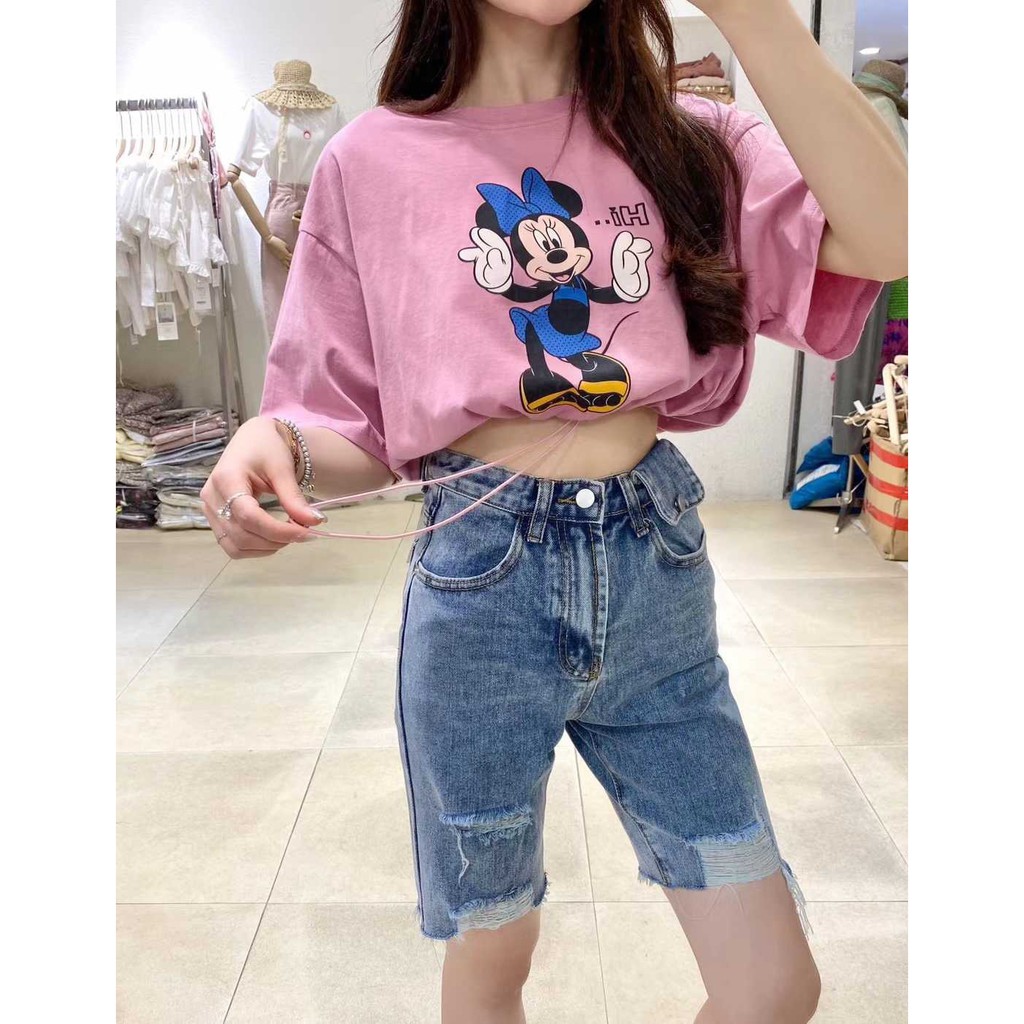 Quần jean ngố / lửng BIG SIZE lưng cao,túi nắp, phom RỘNG đẹp thời trang Molijean hot trend dành cho người béo 3519