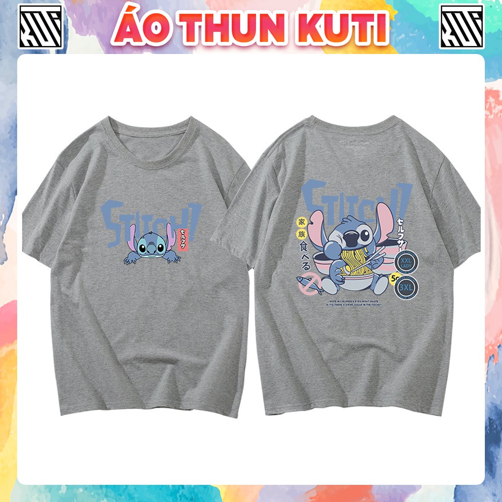 Áo Thun Tay Lỡ STITCH EAT Unisex Kuti Basic Tee Phông Trơn Nam Nữ Form Rộng Oversize 6 Màu Phong Cách Ulzzang Hàn Quốc