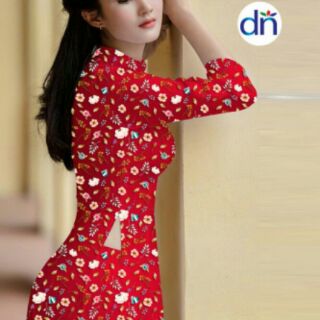 Vải áo dài hoa nhí