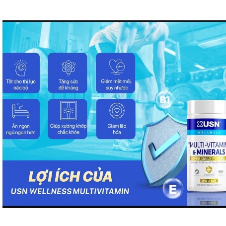 [Giá hủy diệt] [Chính hãng] USN Multil Vitamin,Vitamin Tổng Hợp Tăng Sức Đề Kháng, Phát Triển Sức Khỏe Toàn Diện 60 viên