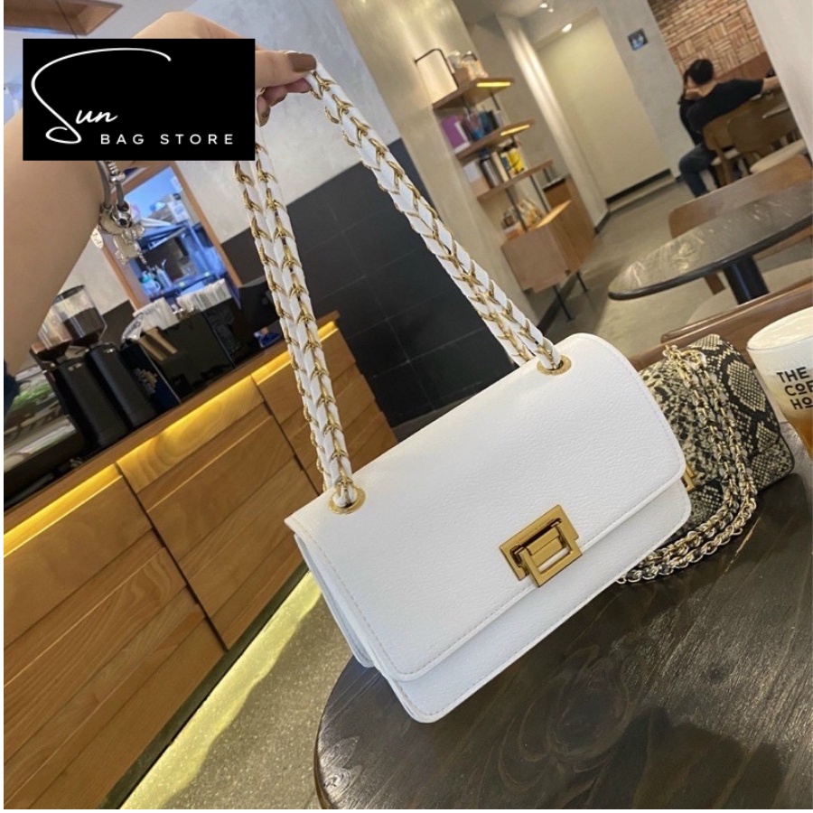 Túi xách nữ đeo chéo, túi đi chơi, đi học, da cao cấp size 25cm SB082
