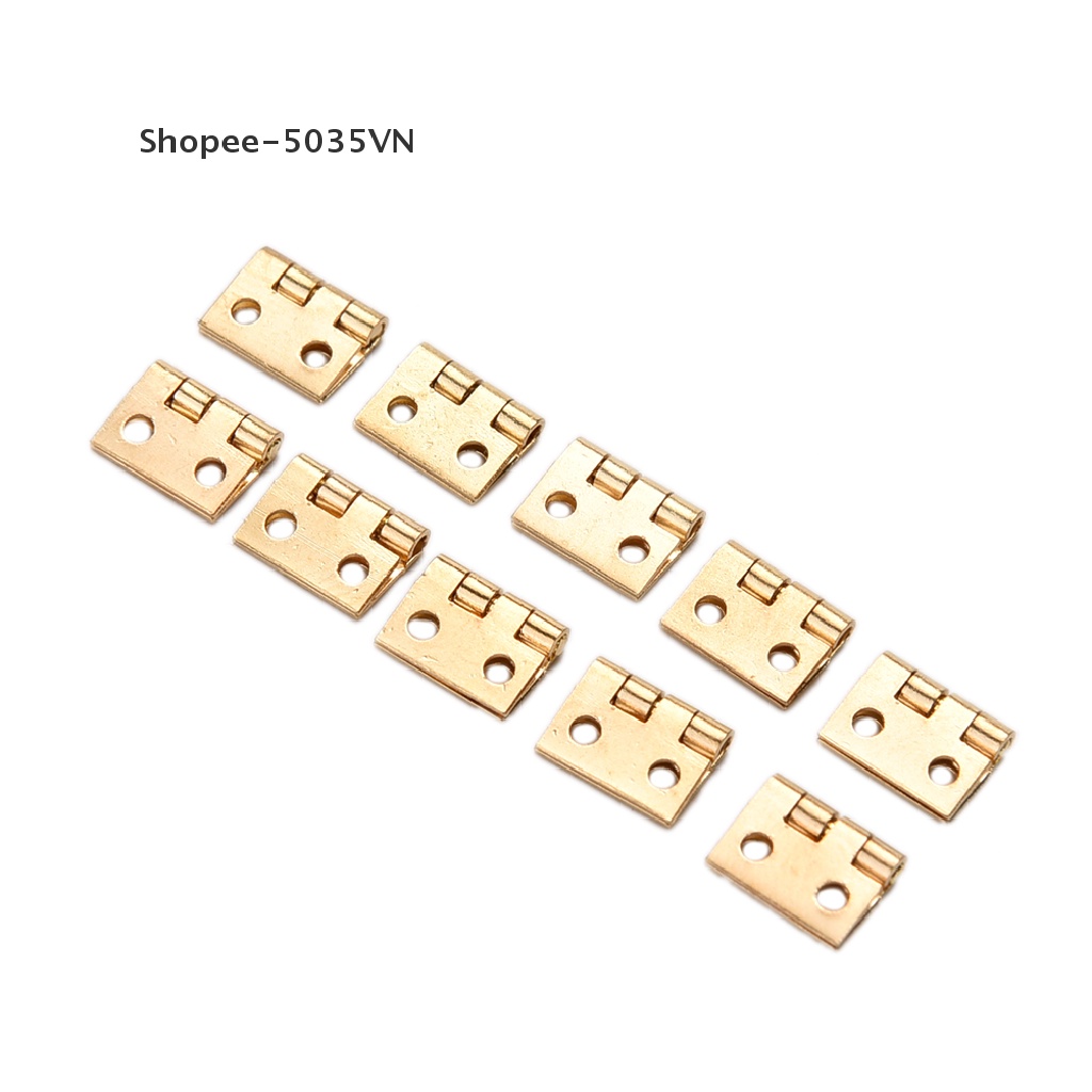 Set 10 Bản Lề Kim Loại Mini 1 / 12 Cho Đồ Nội Thất Nhà Búp Bê 3c-fd Set 10 Bản Lề Kim Loại Mini Tỉ Lệ 1 / 12 Trang Trí Nhà Búp Bê 10 Cái Mini