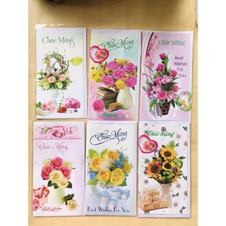 Combo 50 chiếc bưu thiếp chúc mừng siêu đẹp mẫu mới Kích thước 10,5 x 18,5 cm