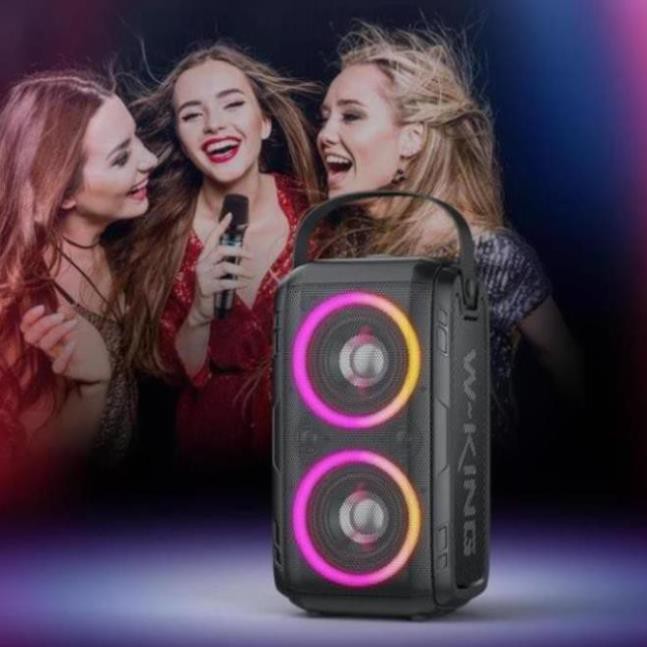 Loa bluetooth W-KING T9 – Loa karaoke di động, công suất cao 80W, đèn led RGB + KÈM 1 micro