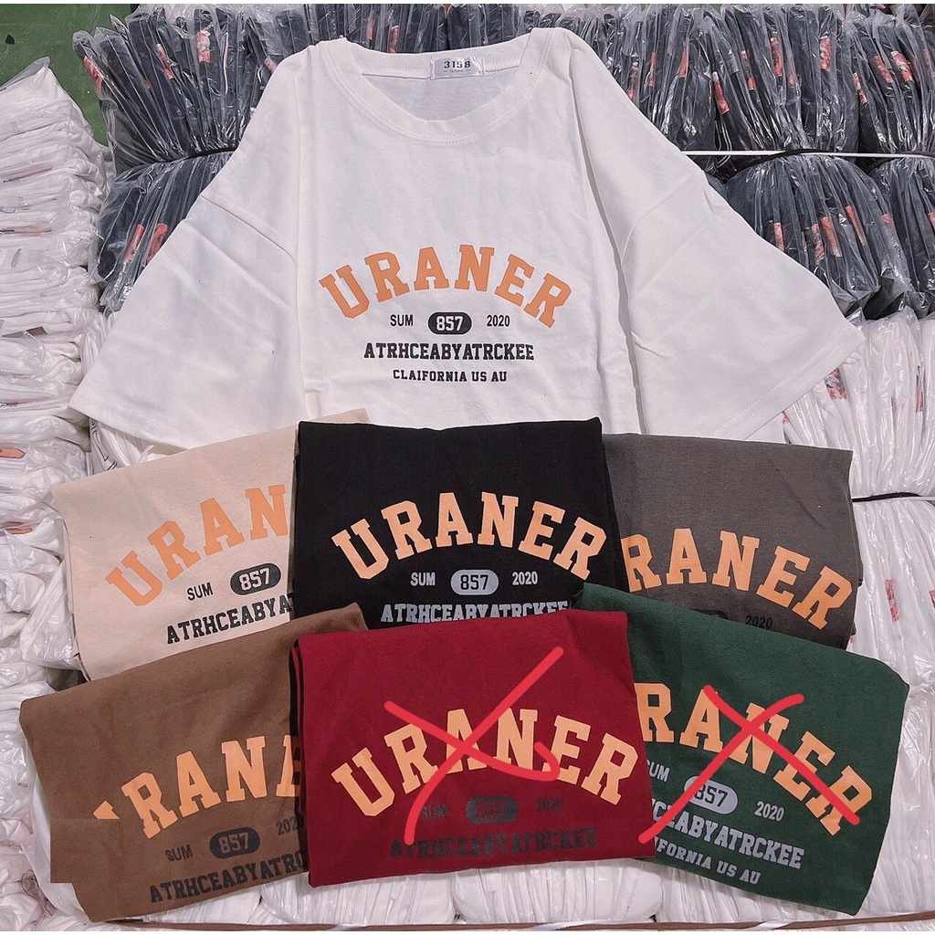 Áo Thun 3158 Uraner PEONYB Nữ [FREESHIP]  Phông form rộng tay lỡ dáng suông phong cách vintage hàn quốc Ulzzang