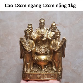 Tượng ngũ vị thần tài bằng đồng MS54a