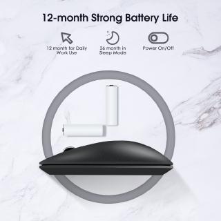 VicTsing PC272 Bluetooth 5.0 Wireless Mouse Portable Silent Computer Mice Ergonomic With USB Receiver 5DPI For PC Laptop Tablet