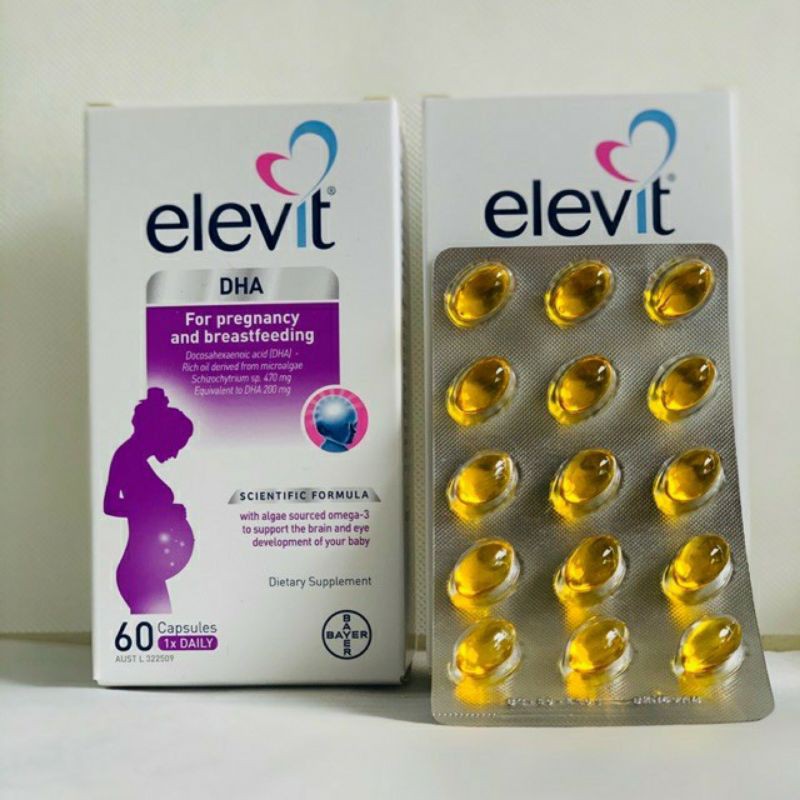 Elevit DHA – Viên uống bổ sung Elevit DHA For Pregnancy and Breastfeeding của Úc 60 viên