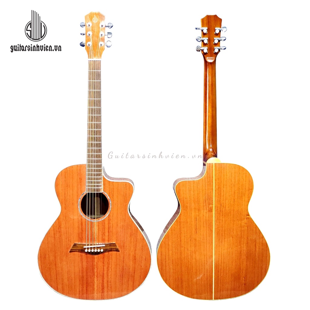 Guitar Acoustic Full Gỗ Hồng Đào Cao Cấp - Tặng Kèm Full Phụ Kiện