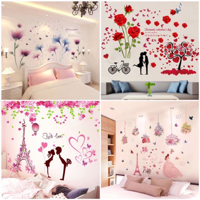 [Sale_Sốc] Decal Dán Tường Trang Trí Phòng Ngủ