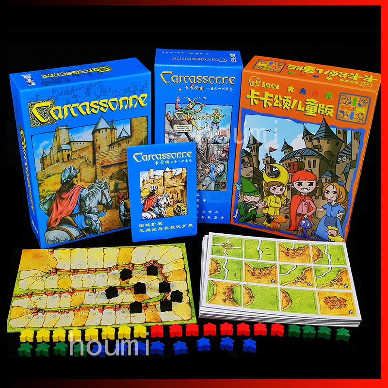 Bộ Trò Chơi Board Game Carcassonne Phiên Bản Carcassonne Với Sông Mở Rộng Carcassonne