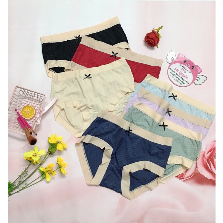 Quần lót su gân phối viền- chất liệu co dãn thoáng mát size M-L