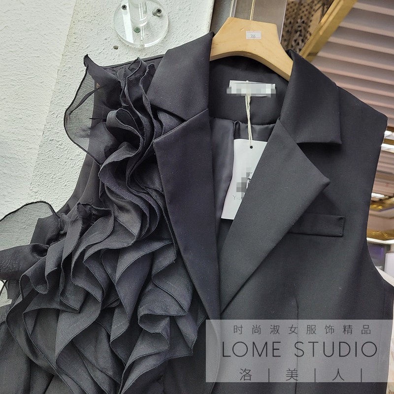 Áo Khoác Không Tay Dáng Rộng Viền Ren Nhún Bèo Thời Trang Mùa Xuân Hàng Mới 2022 Dành Cho Bạn Nữ | BigBuy360 - bigbuy360.vn