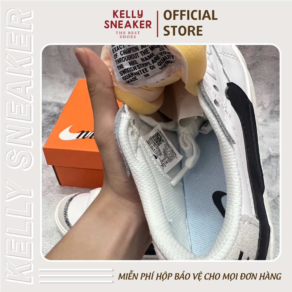 Giày Thể Thao Sneaker Blazer Low Jumbo "White Black" - Bản Tiểu Chuẩn