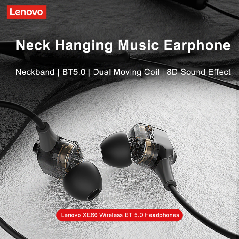 Tai Nghe Bluetooth 5.0 Không Dây Chống Nước Kèm Mic Cho Lenovo Xe66