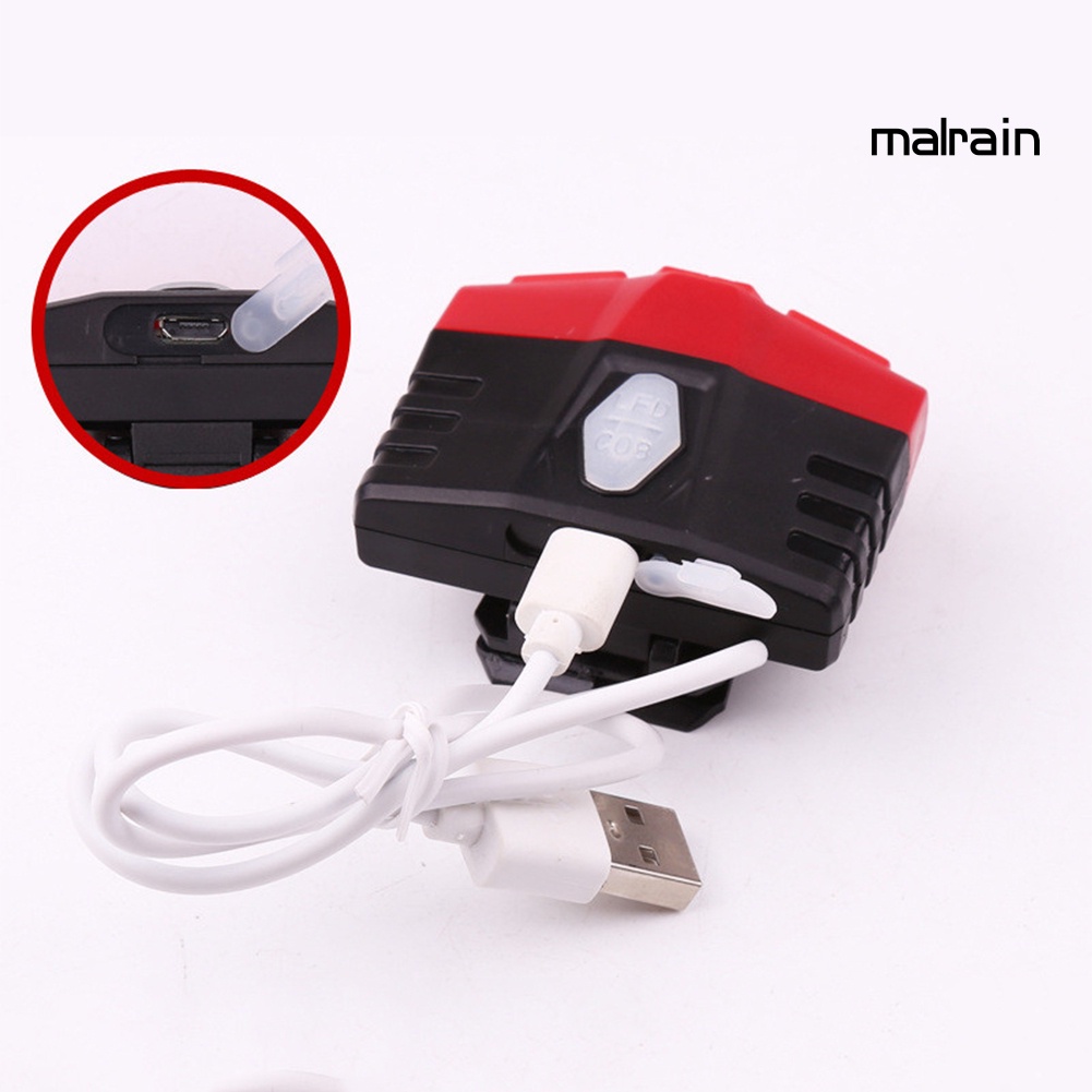 Đèn Led COB Cảm Biến Sạc USB Gắn Mũ Lưỡi Trai Tiện Dụng