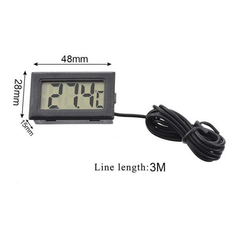 Mini Digital LCD Cảm biến nhiệt độ trong nhà Máy đo độ ẩm Nhiệt kế Máy đo độ ẩm cho Tủ lạnh Hồ cá