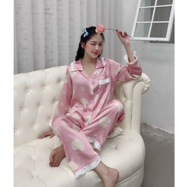 Đồ Bộ Pijama - Bộ Mặc Nhà Lụa Satin Cao Cấp Quần Dài Tay Dài Hàng Có Size🎀Giảm 10K Đơn 200K | BigBuy360 - bigbuy360.vn