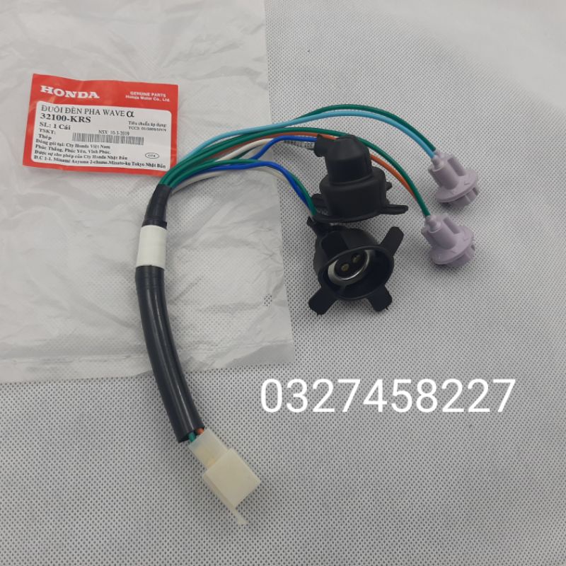 Dây điện đuôi đèn pha xe Wave Alpha, ZX, Future 1 zin