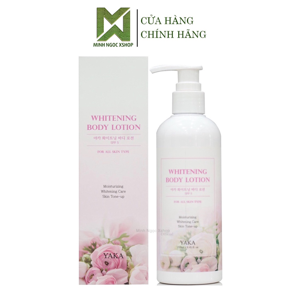 Sữa dưỡng thể làm sáng da tức thì YAKA Whitening Body Lotion 250ml