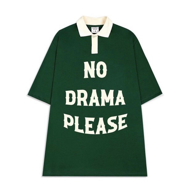 Áo Thun Polo Chữ No Nam Nữ Unisex Dáng Rộng Chât Tổ Ong Thoáng Mát Cổ Bẻ Tay Lỡ