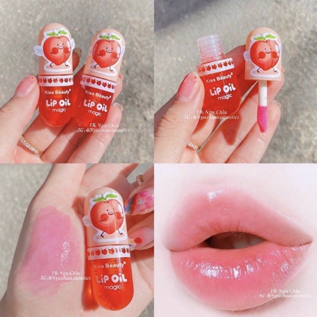 Son bóng môi Lip oil mùi đào cute | Thế Giới Skin Care