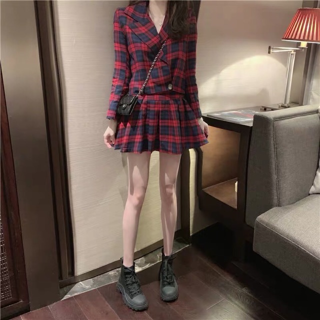 Set bộ áo và váy Anh Quốc nữ tính oder