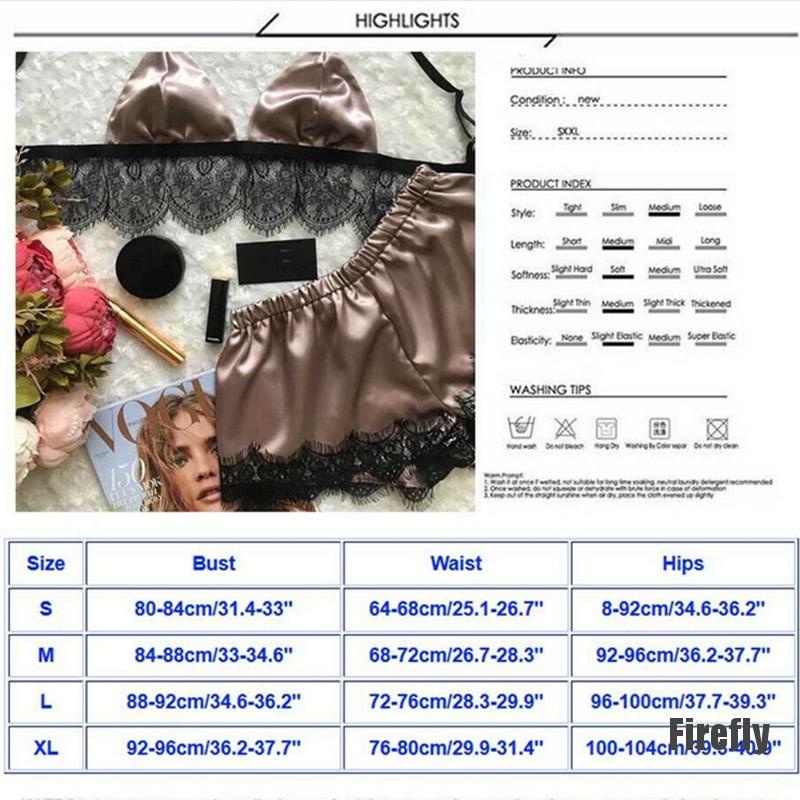 Bộ Đồ Ngủ Vải Satin Cổ Chữ V Quyến Rũ Cho Nữ