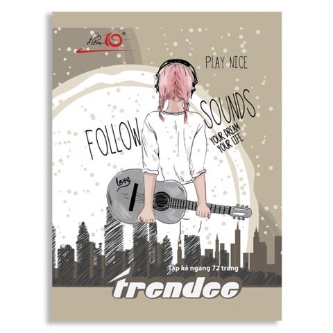 Vở Trendee Kẻ Ngang 72 Trang ĐL 60g/m2 - Thiên Long NB-081 (Mẫu Màu Giao Ngẫu Nhiên)