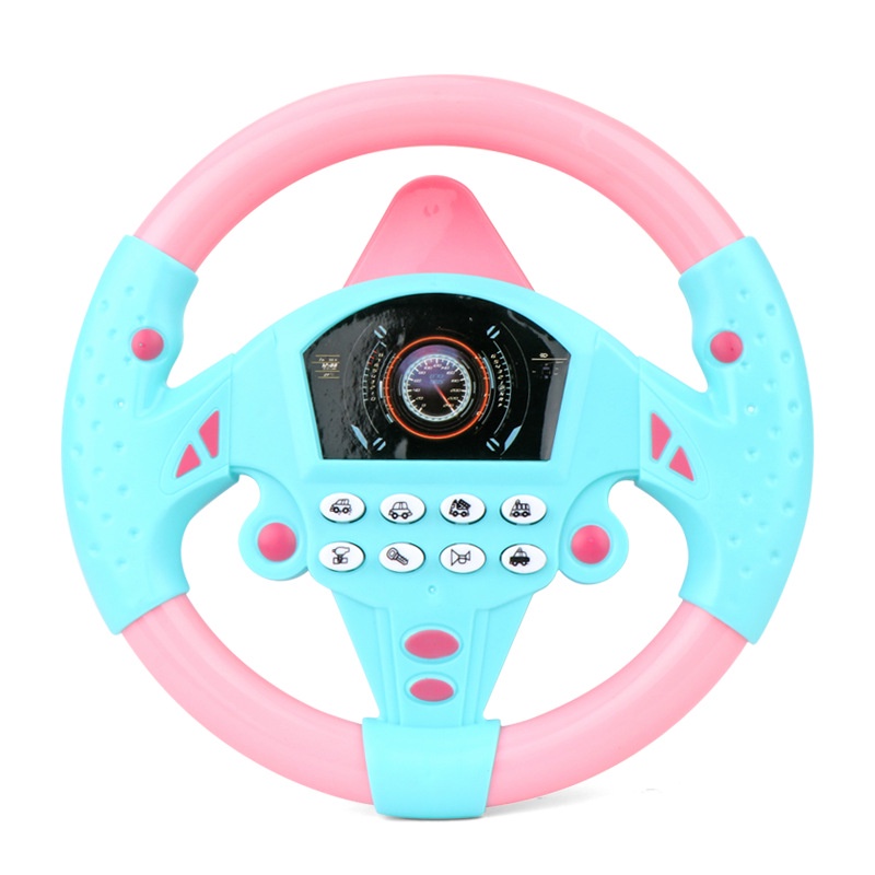 Vô lăng đồ chơi cho bé có đế hít xoay 360 độ với 8 chức năng âm thanh ô tô DC12 KIDS GARDEN