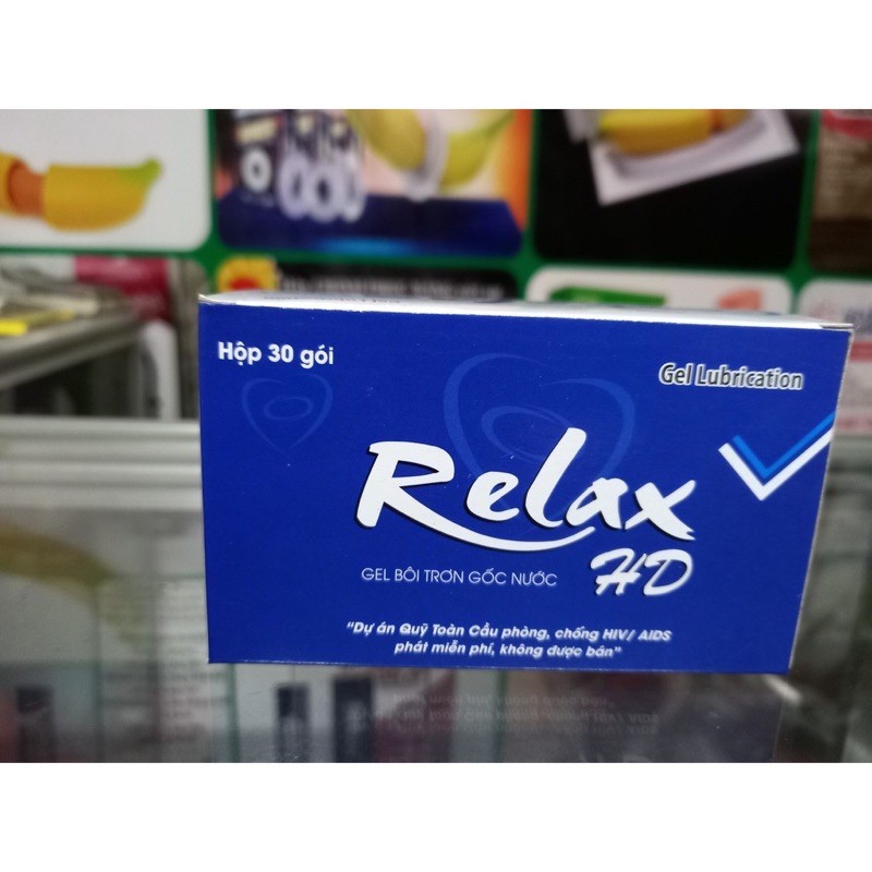 [gel giá sỉ] GEL BÔI TRƠN GỐC NƯỚC TIỆT TRÙNG RELAX gói 5g