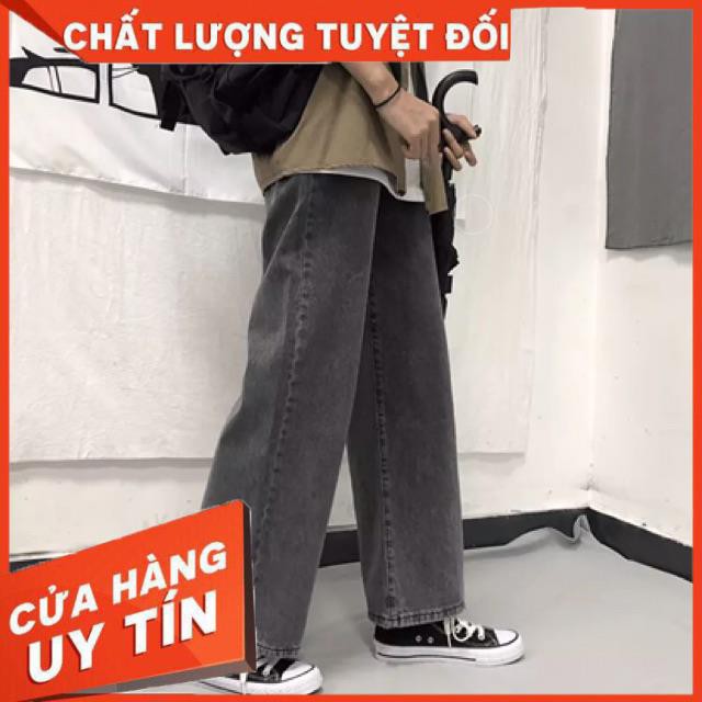 QUẦN JEANS ỐNG RỘNG XÁM NAM NỮ ĐỀU MẶC ĐƯỢC- hình thật shop chụp | BigBuy360 - bigbuy360.vn