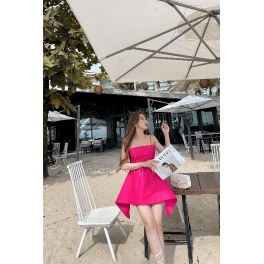 Sét ashley áo 2 dây kèm chân váy tafa đặc chính chủ