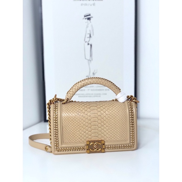 Túi Xách Chanel Boy Viền Xích Size 25 cm Cực Đẹp