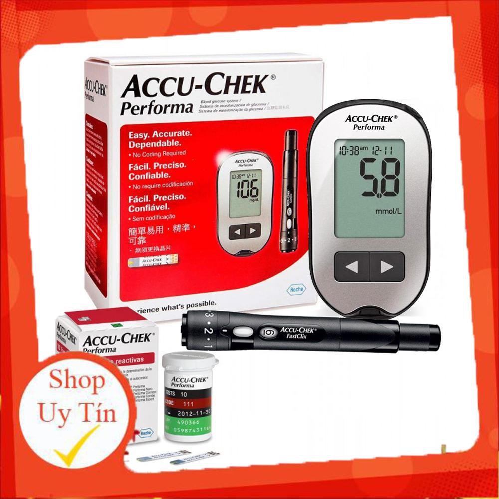 Máy thử đường huyết Accu chek perfoma_[Tặng 10 que test]