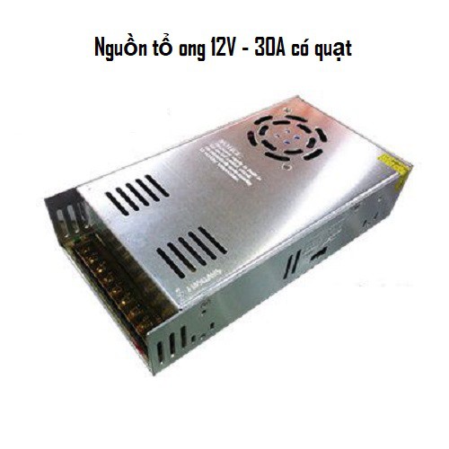 Nguồn Tổ Ong 12V - 30A Có Quạt Mới 100%