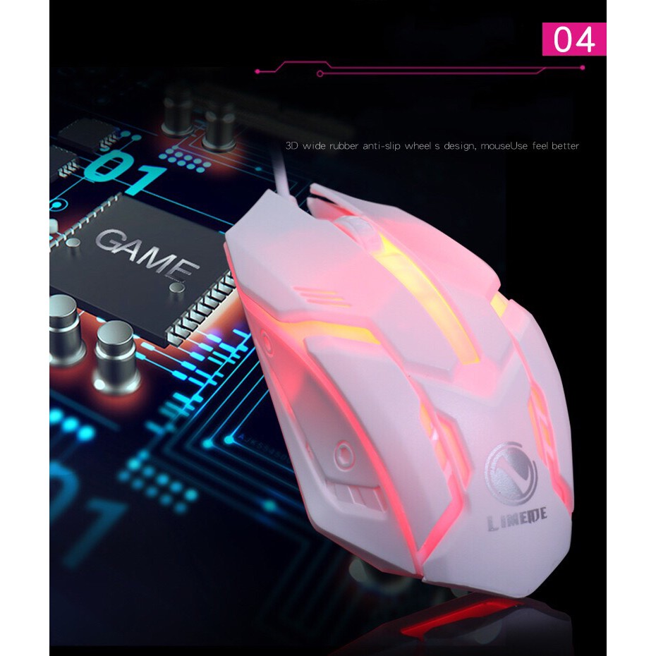 SIÊU HOT - GIÁ CỰC RẺ - Chuột Máy Tính Led Limei S1 Mouse Gaming Chơi Game, Dùng Văn Phòng Cực Tốt