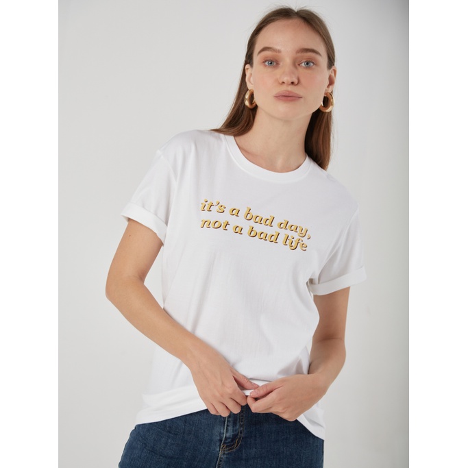 COCO SIN - Áo Thun Trắng Not A Bad Life