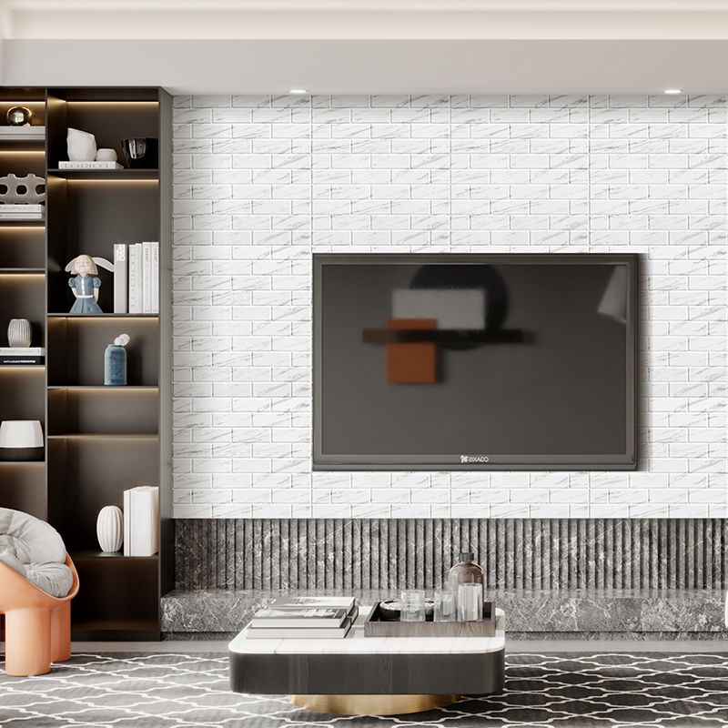 Xốp dán tường 3D kích thước 35x30 cao cấp dùng cho trang trí phòng khách -Vân giả đá giá rẻ tại kho | BigBuy360 - bigbuy360.vn