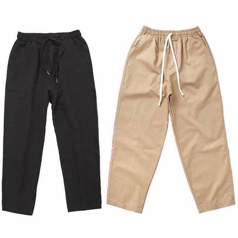 Quần Baggy Nam Nữ Kaki Ống Suông Unisex
