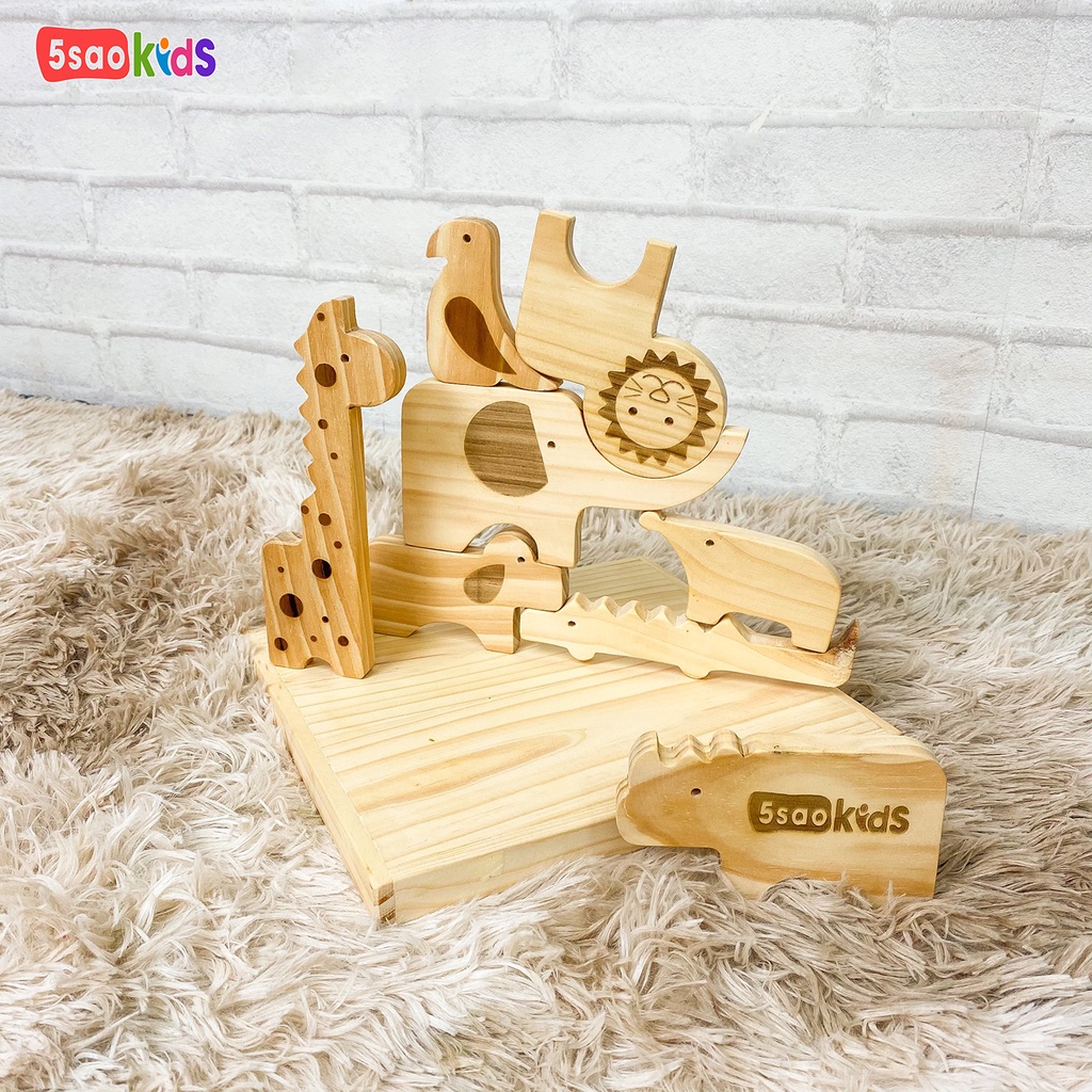 Bộ xếp hình con vật thông minh