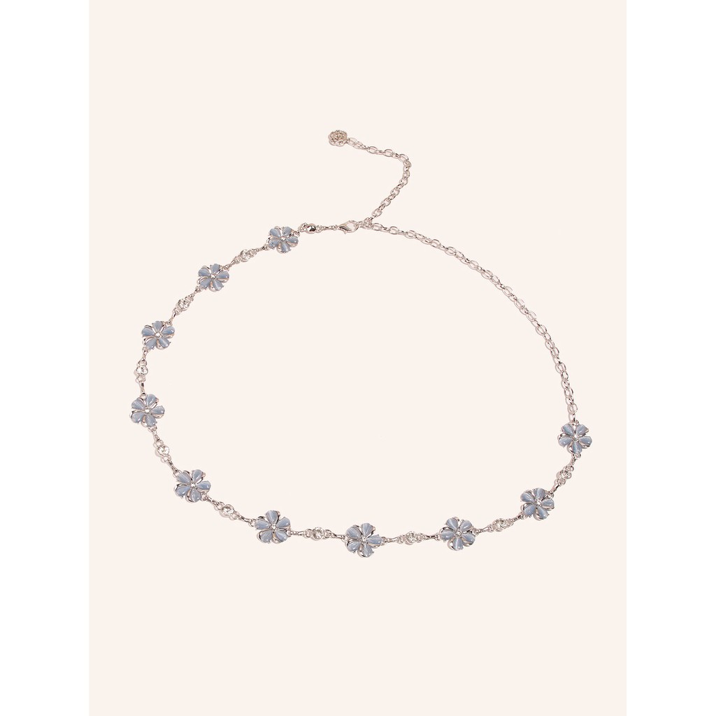 Thắt Lưng Mặt Hoa Đính Đá Pha Lê Màu Hồng/Xanh Dương/Hồng Cho Nữ