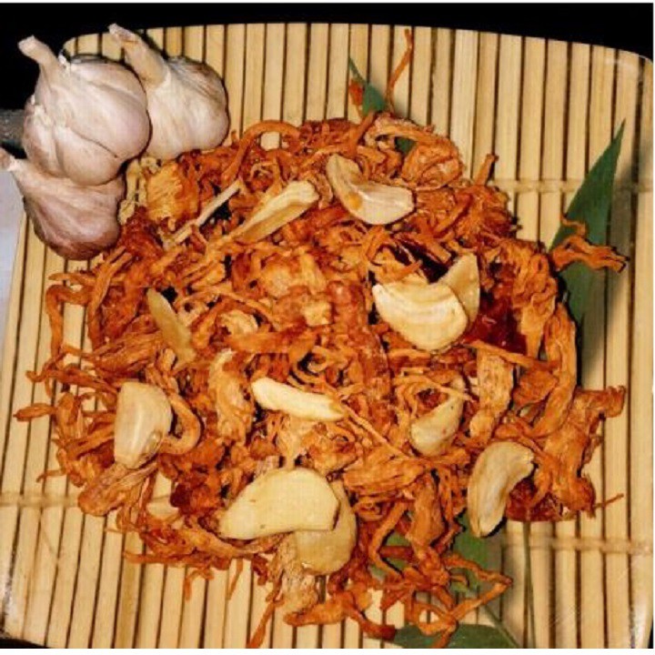 500g KHÔ GÀ CHÁY TỎI  - đồ ăn vặt Sài Gòn, thơm ngon đậm vị- Hỏa tốc TPHCM - ViXi Food