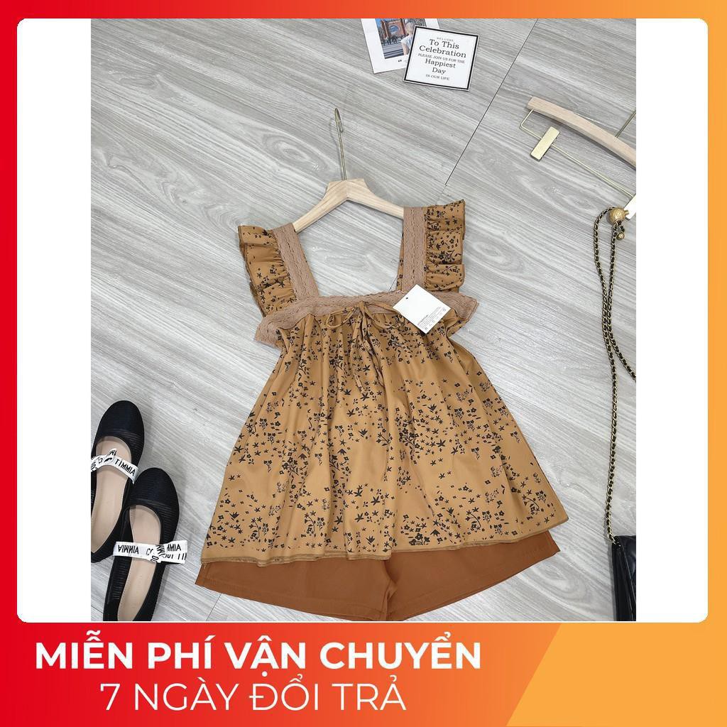 Set Hoa Nâu Tây Cánh Tiên Phối Ren | BigBuy360 - bigbuy360.vn