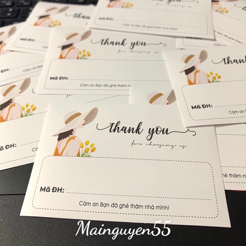 Tem dán Thank You , Tem Ghi Mã Đơn