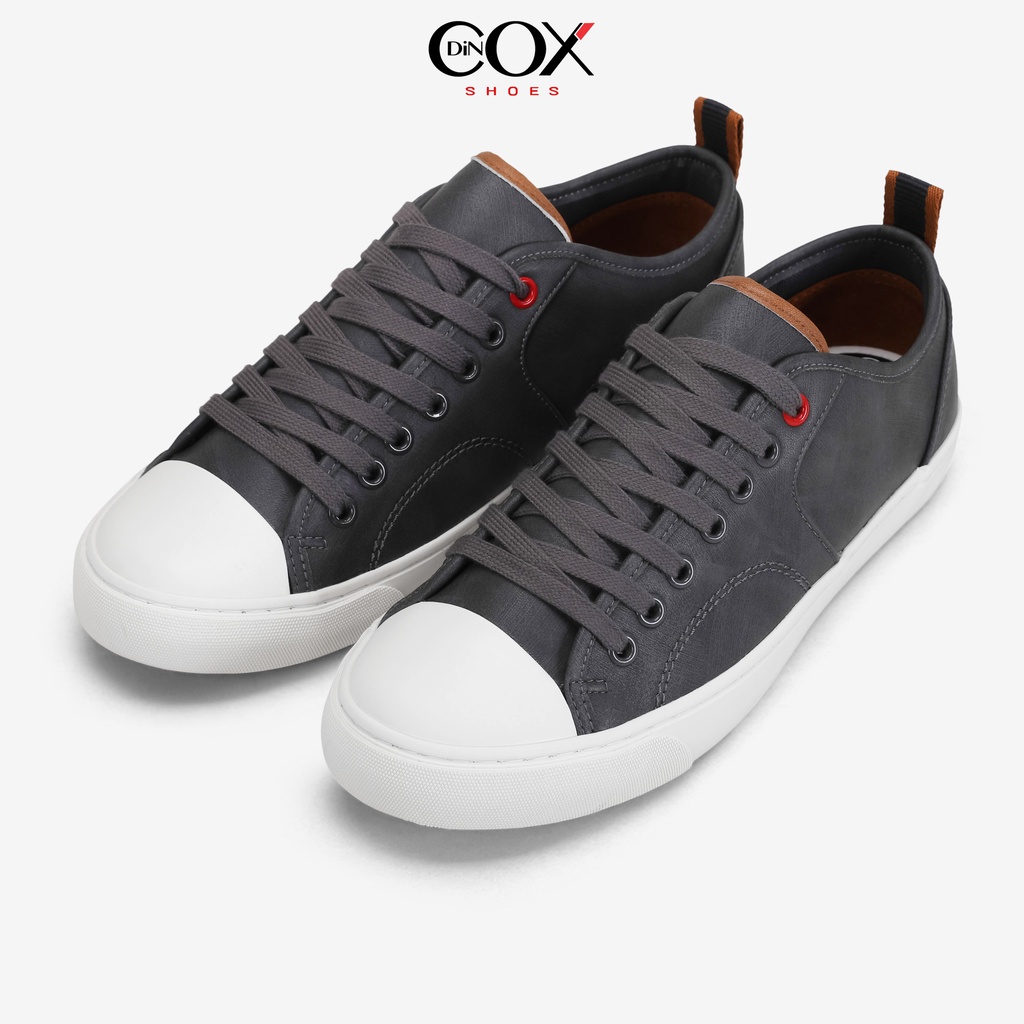 Giày Sneaker Da Nam DINCOX C11 Trẻ Trung, Năng Động Charcoal