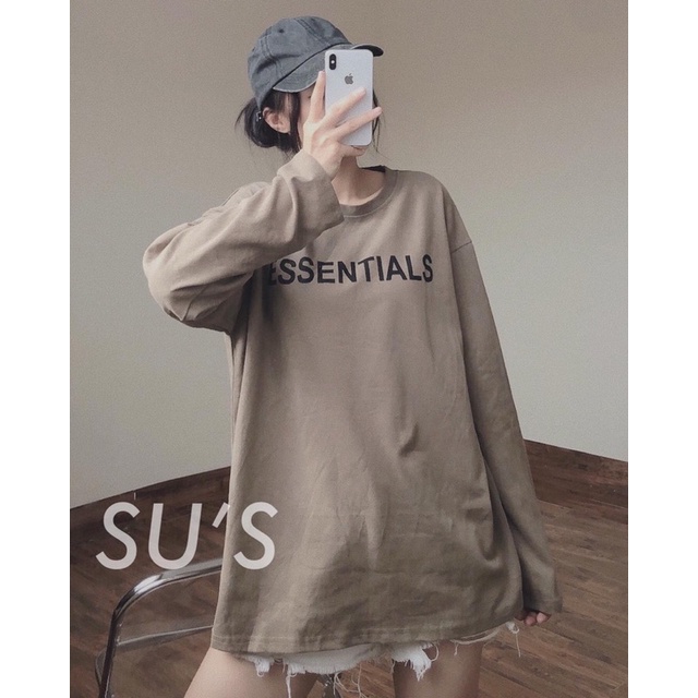 [Mã 11FASHIONSALE1 giảm 10K đơn 50K] [SIEU SALE] Áo thun cotton ESSENTIAL dài tay unisex cổ tròn(hàng có sẵn) | BigBuy360 - bigbuy360.vn