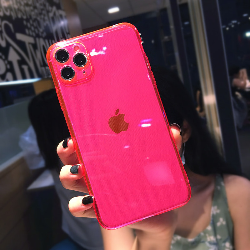 Ốp điện thoại màu huỳnh quang siêu mỏng cho iPhone 12 Mini 11 Pro Max 12ProMax