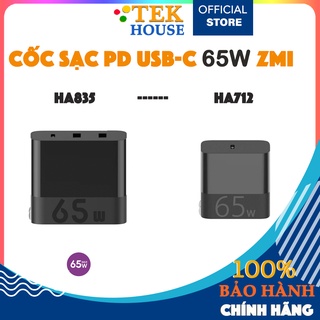 65w| cốc sạc nhanh pd zmi ha835 - 2usb 1 typec - 2a1c - tekhouse